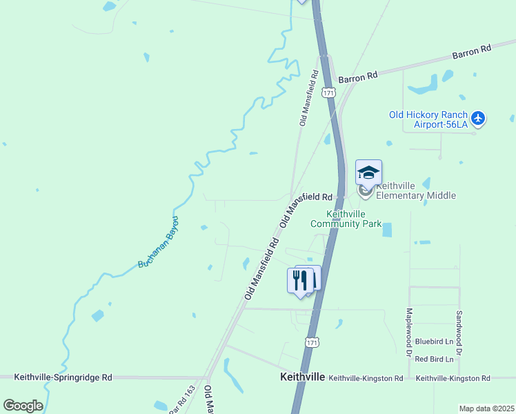 map of restaurants, bars, coffee shops, grocery stores, and more near 5043 Oak Hollow Street in Keithville