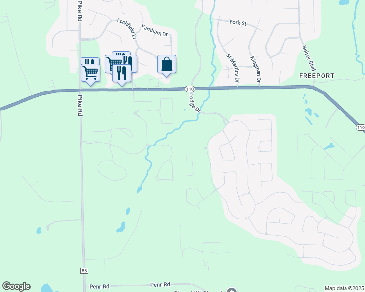 map of restaurants, bars, coffee shops, grocery stores, and more near 170 Grace Chapel Trail in Pike Road