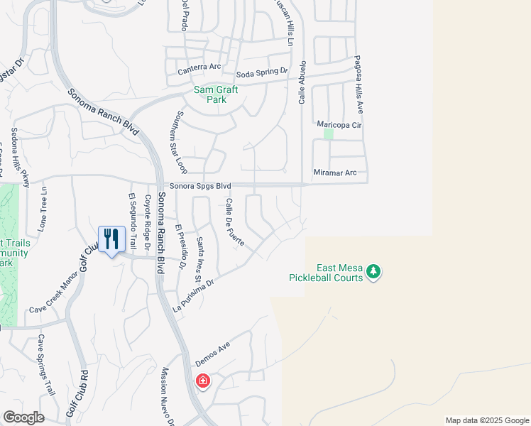map of restaurants, bars, coffee shops, grocery stores, and more near 2043 VIlla Napoli Loop East in Las Cruces
