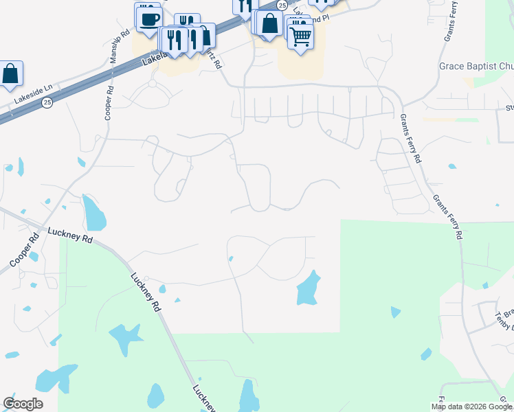 map of restaurants, bars, coffee shops, grocery stores, and more near 731 Inheritance Place in Flowood