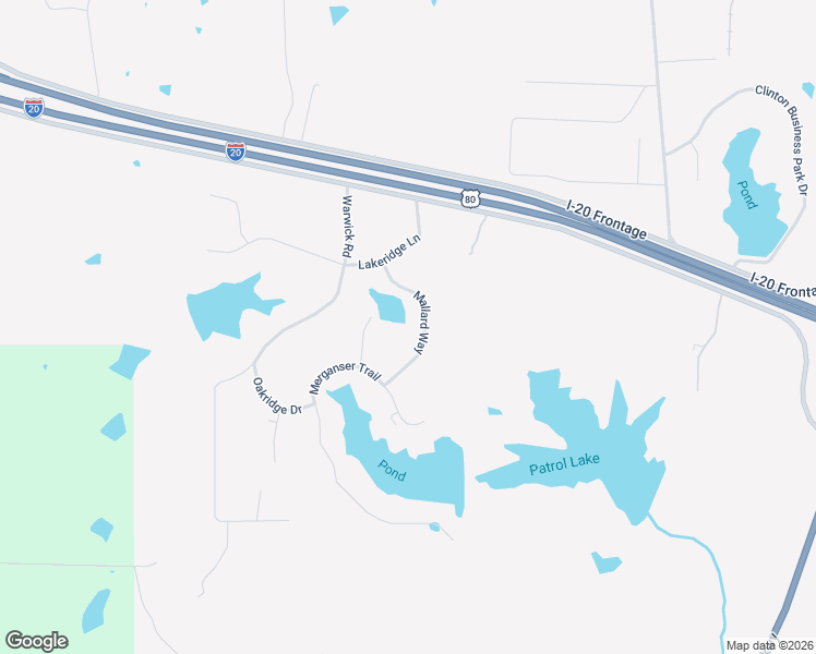 map of restaurants, bars, coffee shops, grocery stores, and more near 110 Mallard Way in Clinton