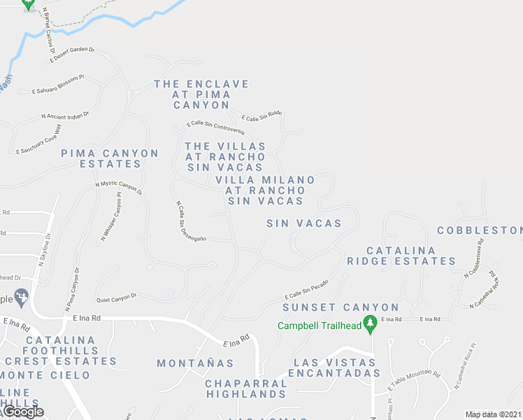 map of restaurants, bars, coffee shops, grocery stores, and more near 2640 East Via Corta Digioia in Tucson