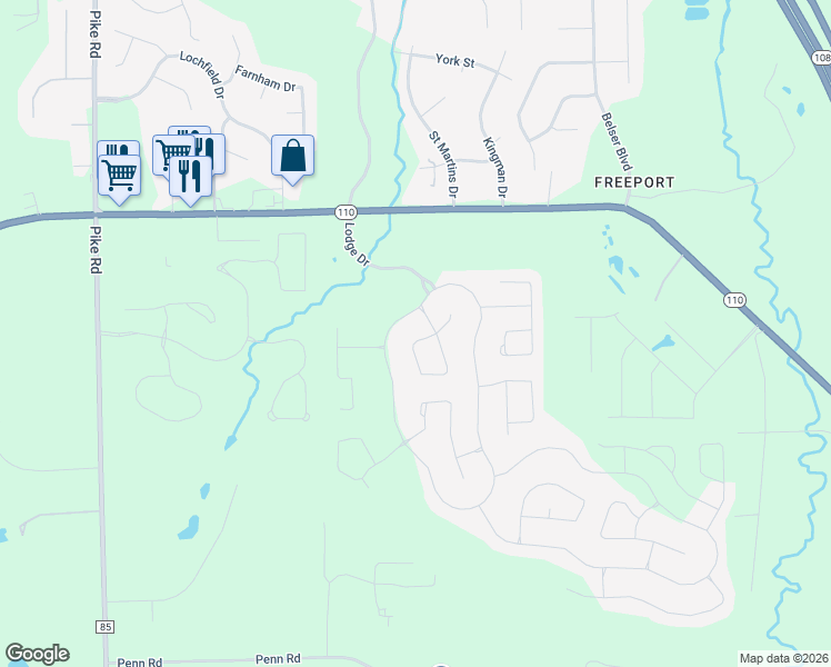map of restaurants, bars, coffee shops, grocery stores, and more near 9089 Black Cherry Trail in Pike Road