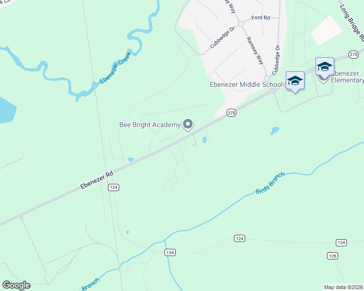 map of restaurants, bars, coffee shops, grocery stores, and more near 784 Ebenezer Road in Rincon