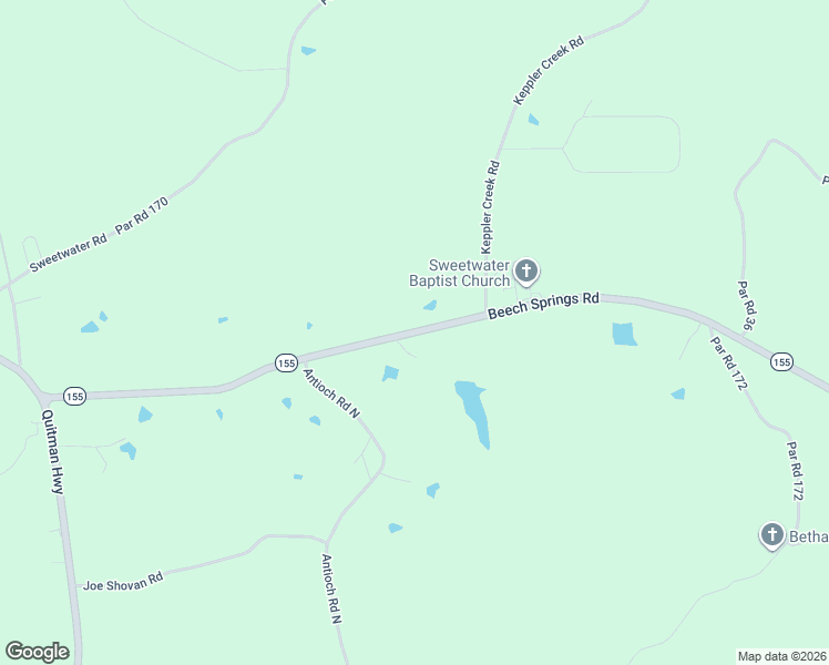 map of restaurants, bars, coffee shops, grocery stores, and more near 5778 Beech Springs Road in Quitman