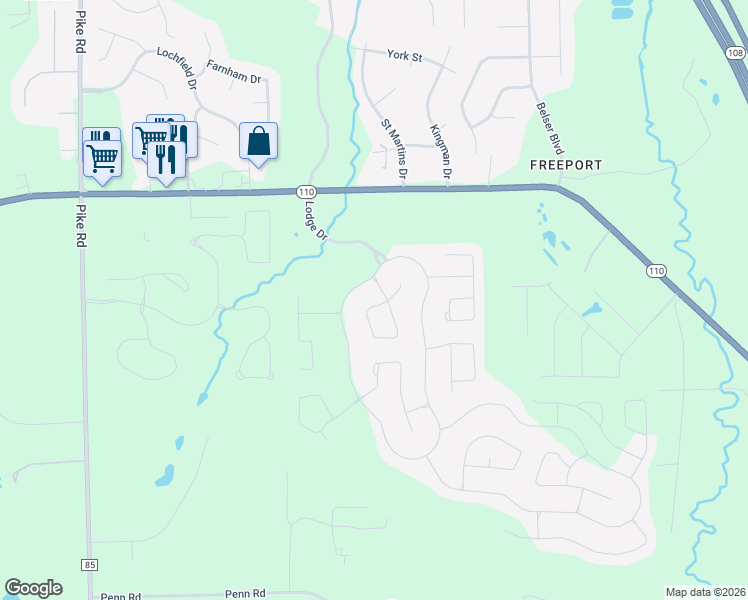 map of restaurants, bars, coffee shops, grocery stores, and more near 9089 Black Cherry Trail in Pike Road