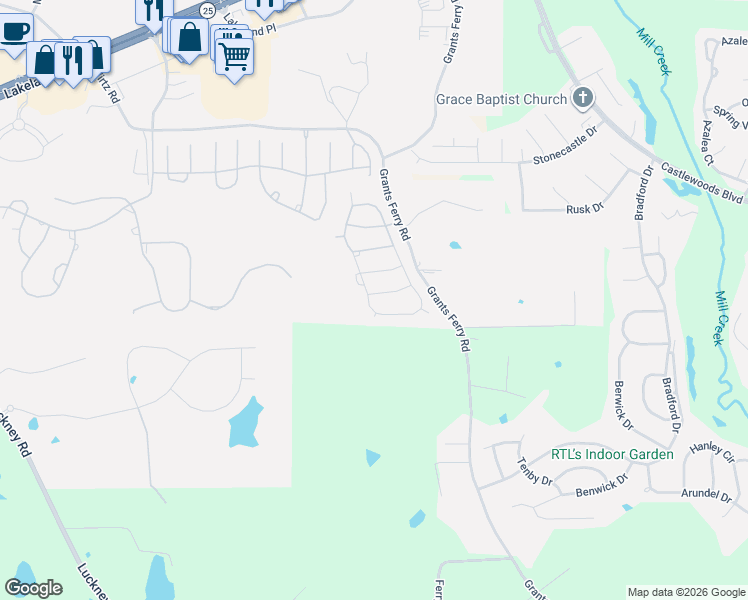 map of restaurants, bars, coffee shops, grocery stores, and more near 715 Prosperity Xing in Flowood