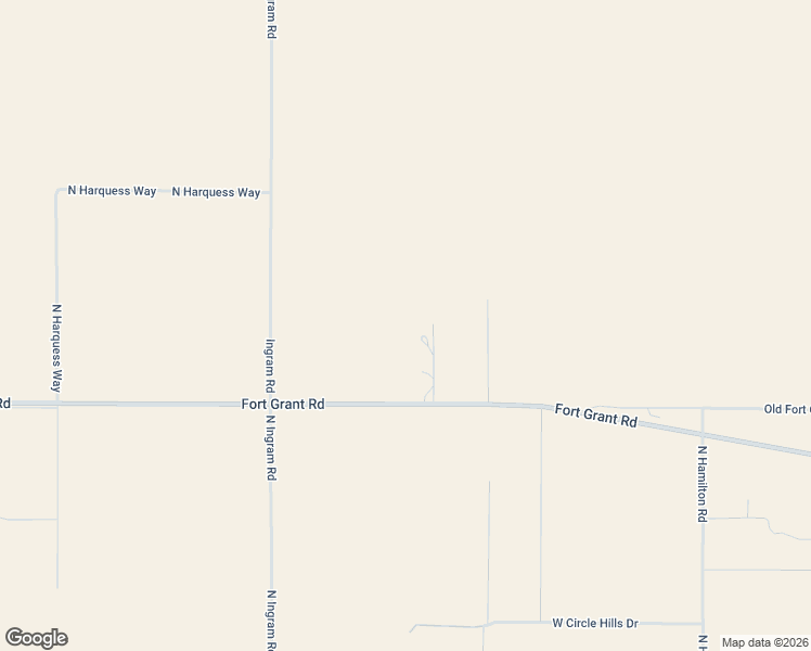 map of restaurants, bars, coffee shops, grocery stores, and more near 6124 Fort Grant Road in Willcox