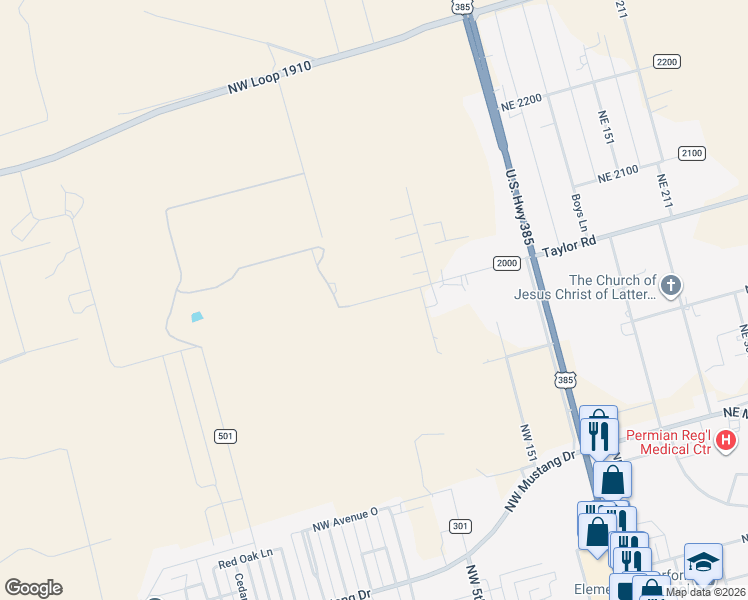 map of restaurants, bars, coffee shops, grocery stores, and more near 171-399 Northwest 2000 in Andrews