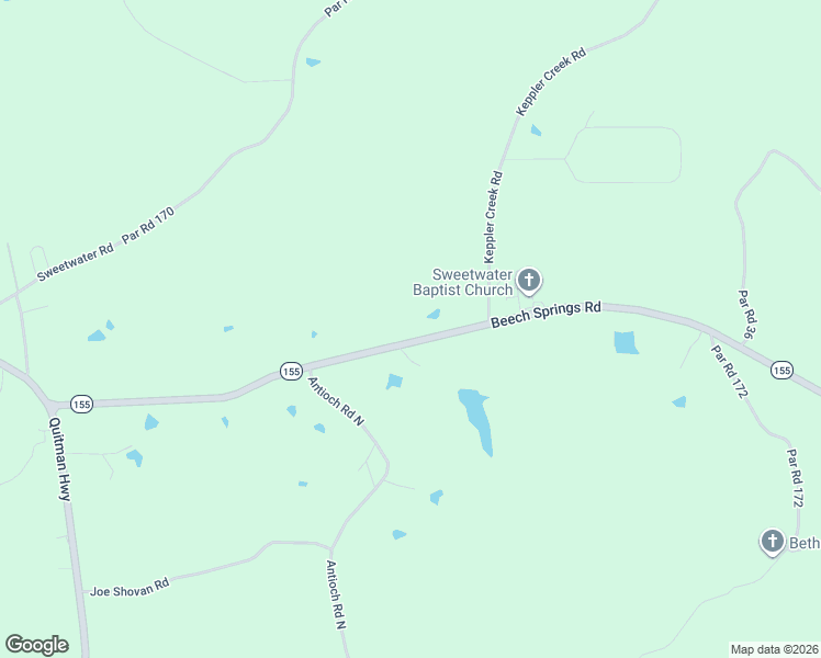 map of restaurants, bars, coffee shops, grocery stores, and more near 5778-5798 Beech Springs Road in Quitman