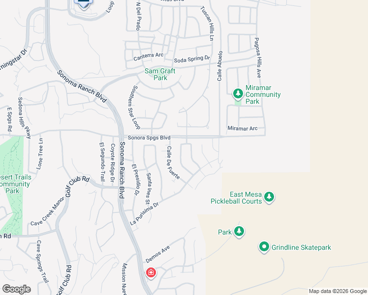 map of restaurants, bars, coffee shops, grocery stores, and more near 2043 VIlla Napoli Loop East in Las Cruces