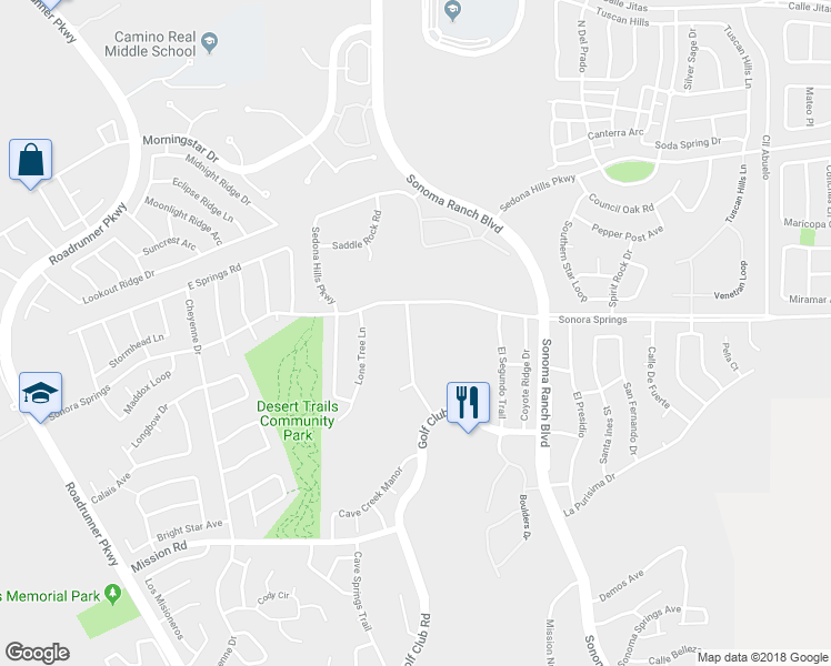 map of restaurants, bars, coffee shops, grocery stores, and more near 1950 Palm Canyon Drive in Las Cruces