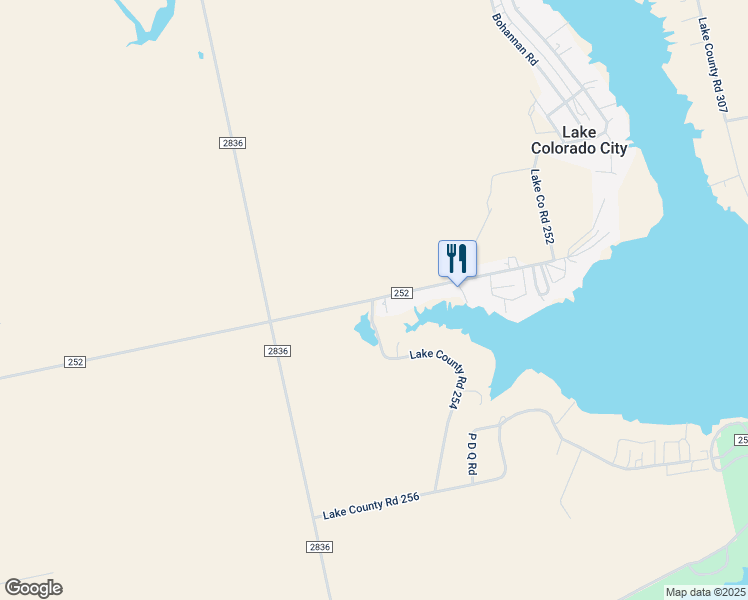 map of restaurants, bars, coffee shops, grocery stores, and more near 3384 County Road 252 in Colorado City
