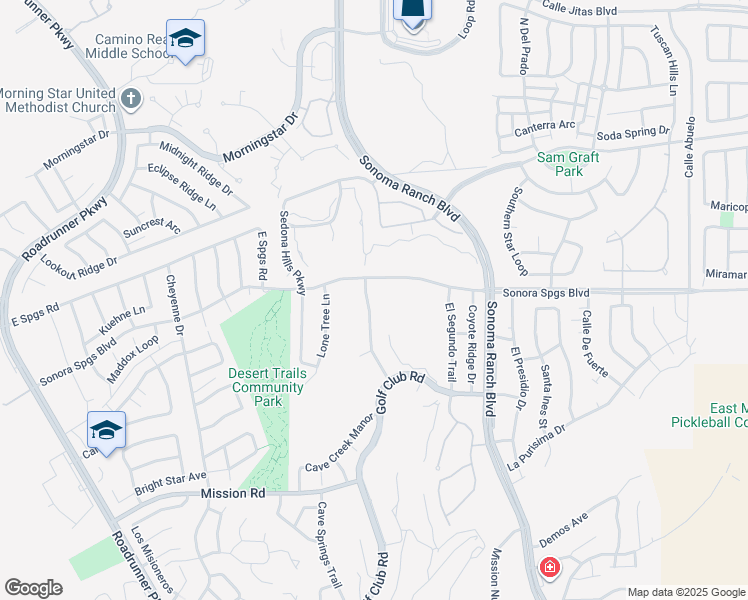 map of restaurants, bars, coffee shops, grocery stores, and more near 1960 Palm Canyon Drive in Las Cruces