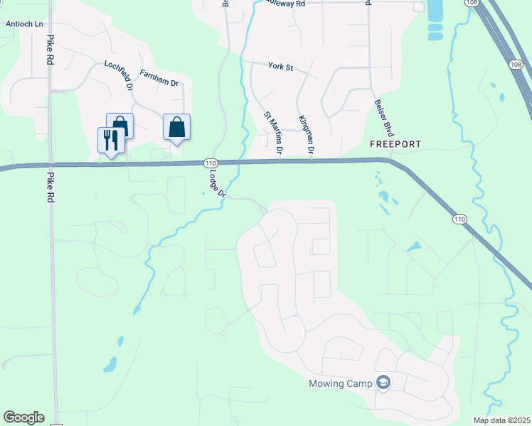 map of restaurants, bars, coffee shops, grocery stores, and more near 9435 Crescent Lodge Drive in Pike Road