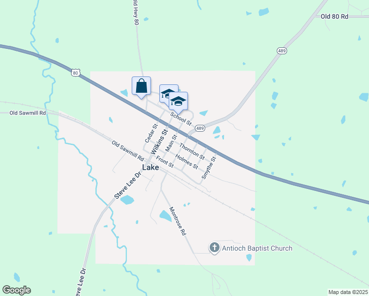 map of restaurants, bars, coffee shops, grocery stores, and more near 72 Church Street in Forest