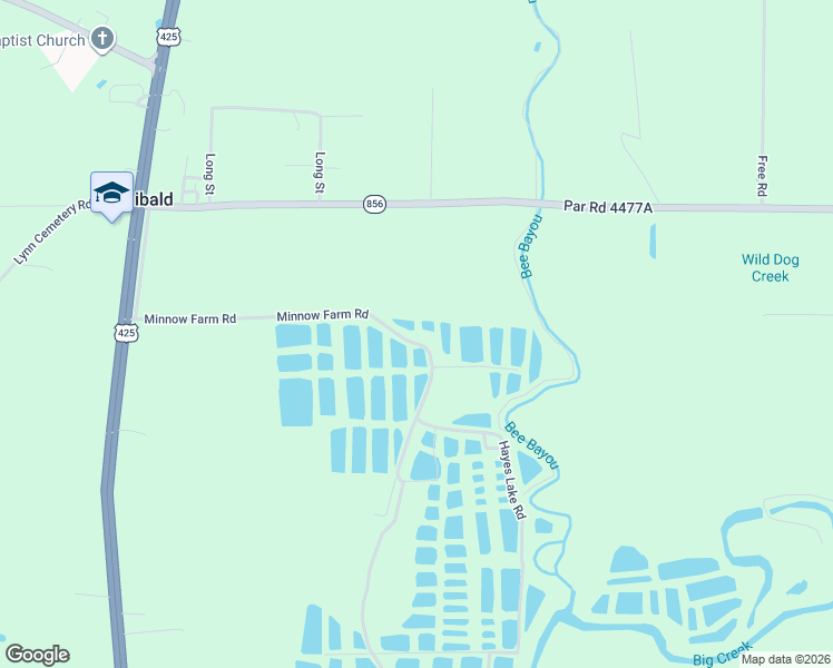 map of restaurants, bars, coffee shops, grocery stores, and more near 145 Minnow Farm Road in Mangham