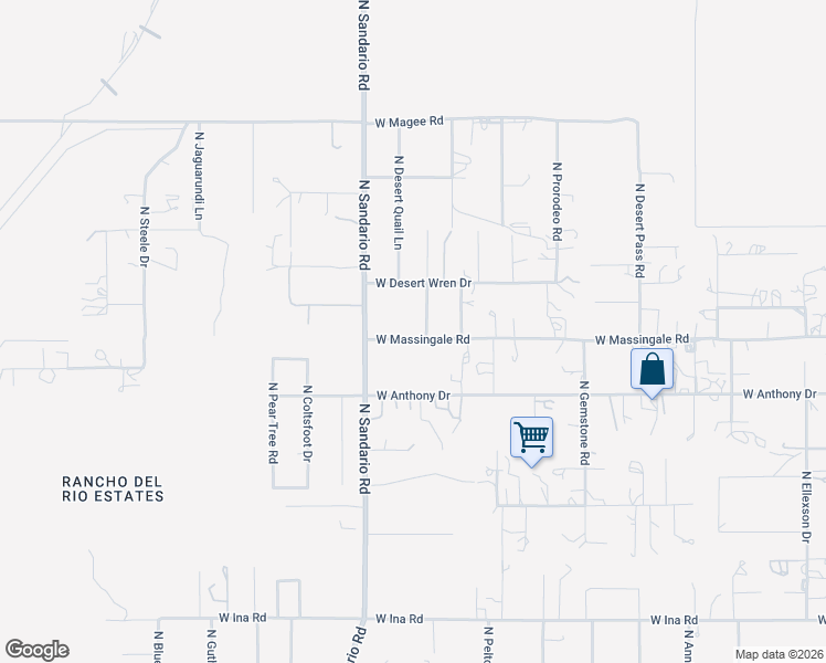 map of restaurants, bars, coffee shops, grocery stores, and more near 11710 West Massingale Road in Tucson