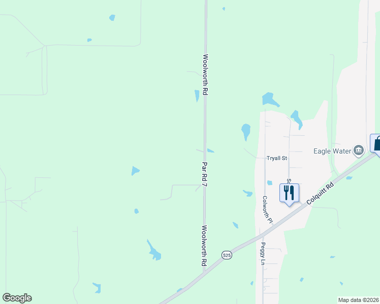 map of restaurants, bars, coffee shops, grocery stores, and more near 10880 Woolworth Rd in Keithville