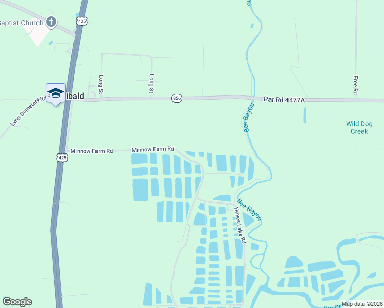 map of restaurants, bars, coffee shops, grocery stores, and more near 145 Minnow Farm Road in Mangham