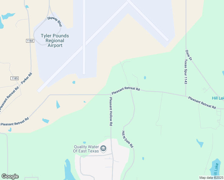map of restaurants, bars, coffee shops, grocery stores, and more near 14025 County Road 1145 in Tyler