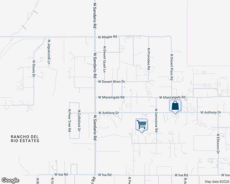 map of restaurants, bars, coffee shops, grocery stores, and more near 11710 West Massingale Road in Tucson