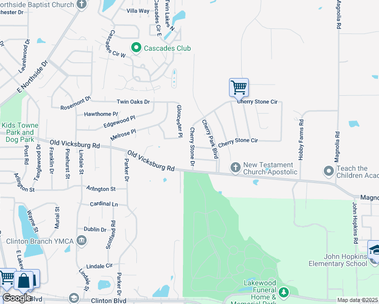 map of restaurants, bars, coffee shops, grocery stores, and more near 711 Cherry Stone Drive in Clinton