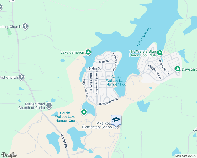 map of restaurants, bars, coffee shops, grocery stores, and more near Boardwalk in Pike Rd