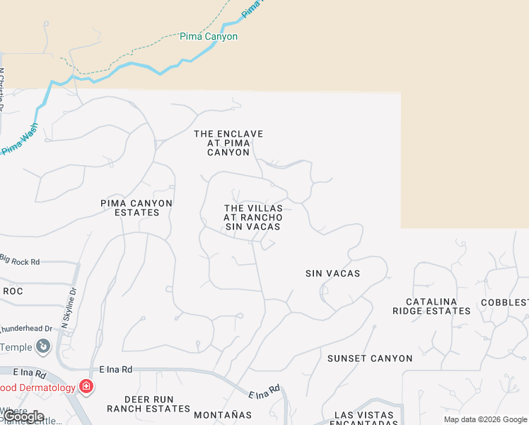 map of restaurants, bars, coffee shops, grocery stores, and more near 2501 East Corta Dei Fiori in Tucson