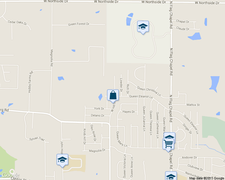 map of restaurants, bars, coffee shops, grocery stores, and more near 541 West Hill Drive in Jackson