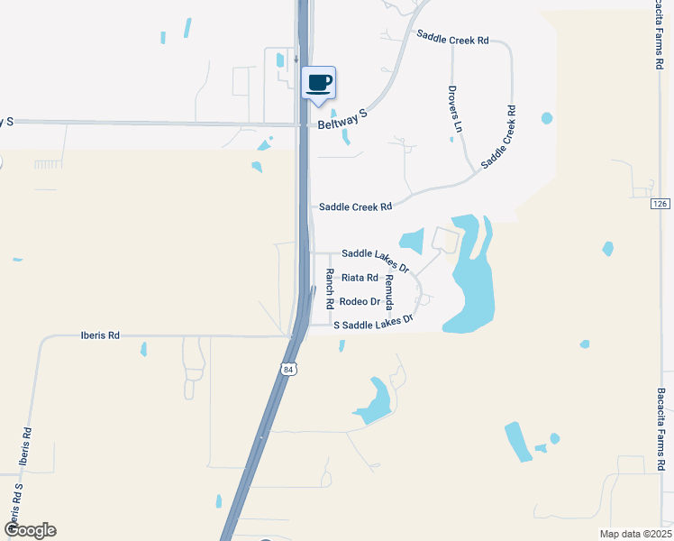map of restaurants, bars, coffee shops, grocery stores, and more near 1418 Riata Road in Abilene