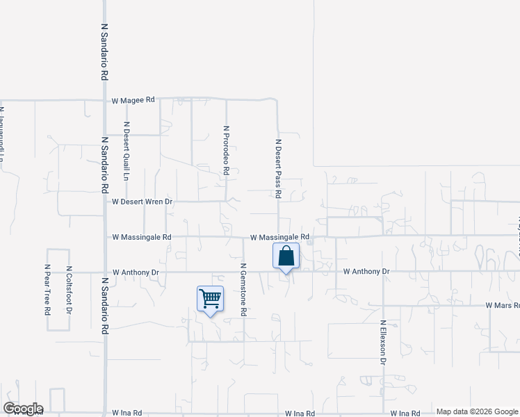 map of restaurants, bars, coffee shops, grocery stores, and more near 11360 West Desert Grass Lane in Tucson