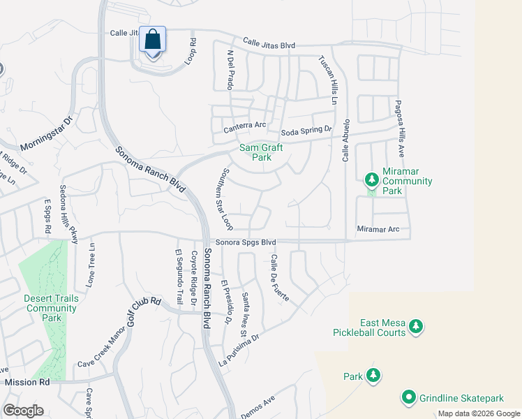 map of restaurants, bars, coffee shops, grocery stores, and more near 2278 Spirit Rock Drive in Las Cruces