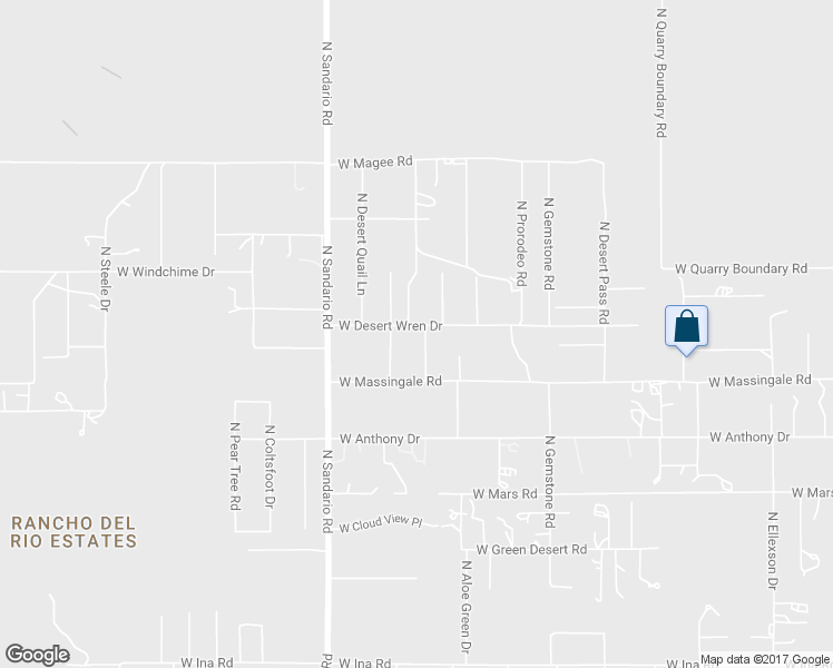 map of restaurants, bars, coffee shops, grocery stores, and more near 11641 West Desert Wren Drive in Tucson