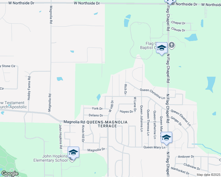 map of restaurants, bars, coffee shops, grocery stores, and more near 541 West Hill Drive in Jackson