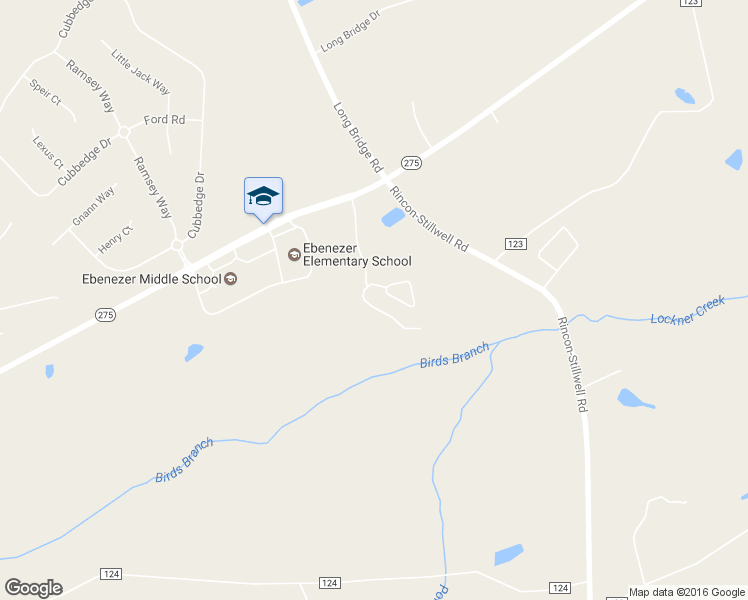 map of restaurants, bars, coffee shops, grocery stores, and more near 127 Brookstone Way in Rincon