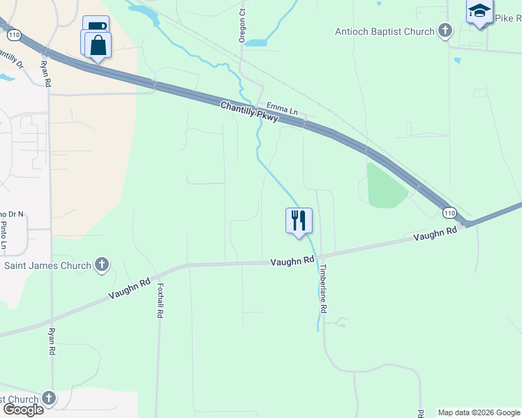 map of restaurants, bars, coffee shops, grocery stores, and more near Sequoia Lane in Pike Road