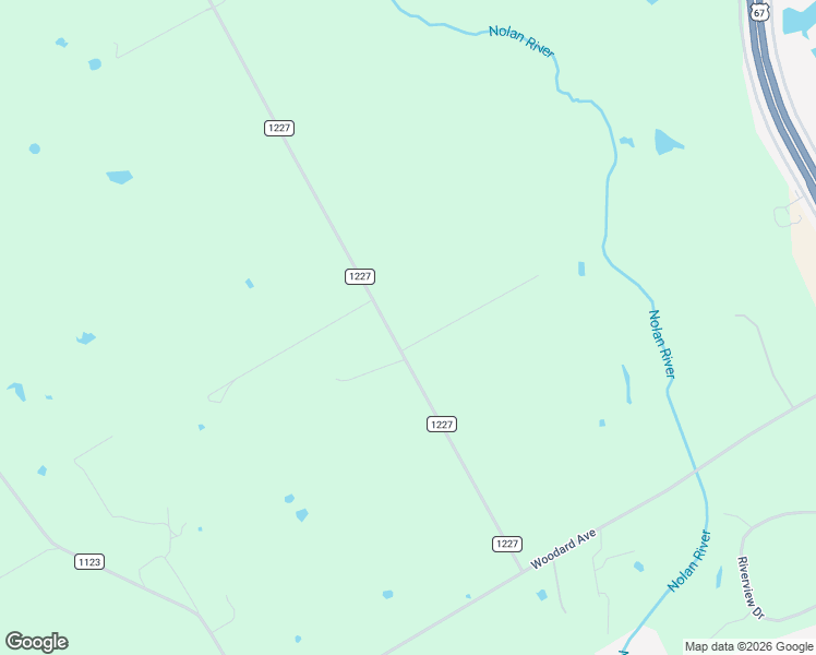map of restaurants, bars, coffee shops, grocery stores, and more near 1661 County Road 1227 in Cleburne