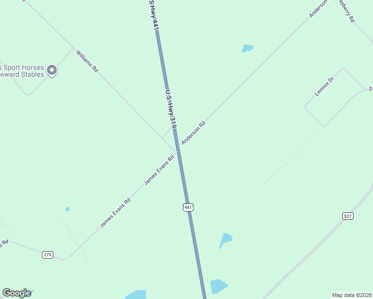 map of restaurants, bars, coffee shops, grocery stores, and more near 1962 Anderson Road in Rentz