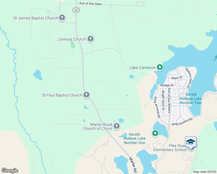 map of restaurants, bars, coffee shops, grocery stores, and more near 247 Perkins Road in Pike Road