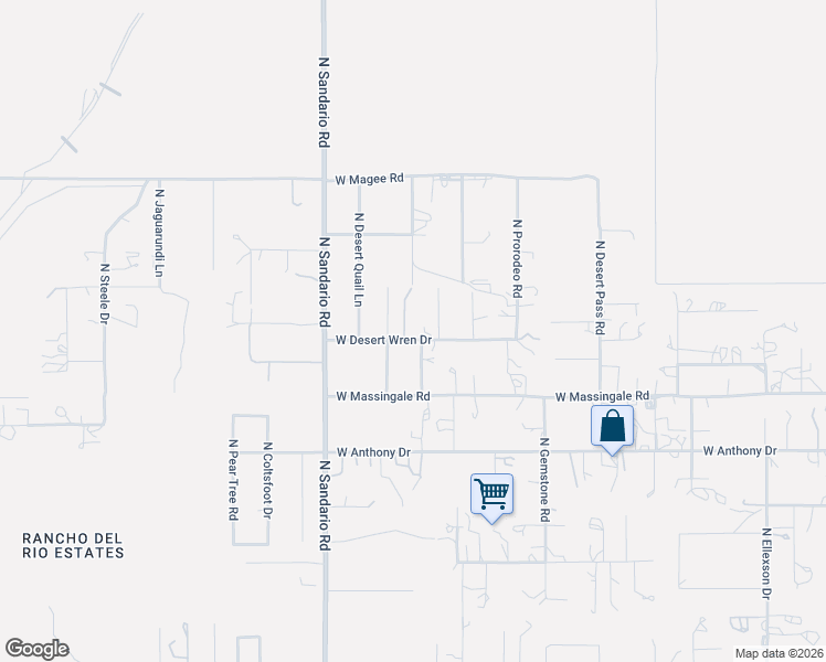map of restaurants, bars, coffee shops, grocery stores, and more near 11641 West Desert Wren Drive in Tucson