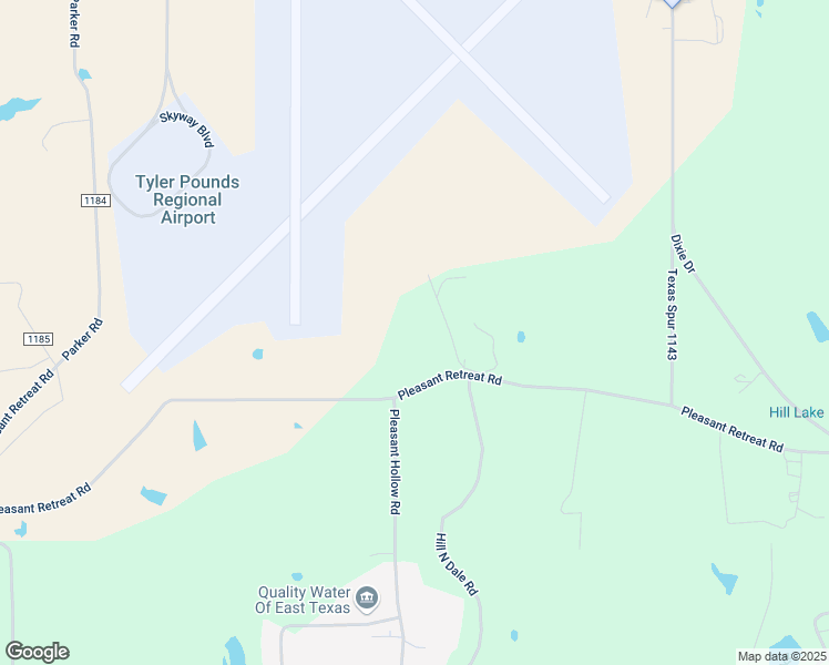 map of restaurants, bars, coffee shops, grocery stores, and more near 14025 County Road 1145 in Tyler