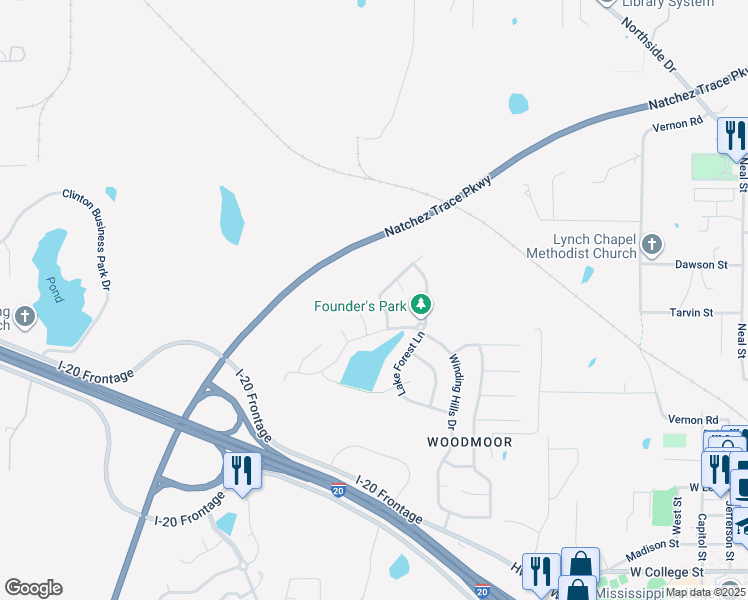 map of restaurants, bars, coffee shops, grocery stores, and more near 111 Huntington Hill Drive in Clinton