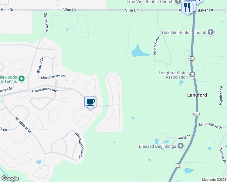 map of restaurants, bars, coffee shops, grocery stores, and more near 852 Willow Grande Circle in Brandon