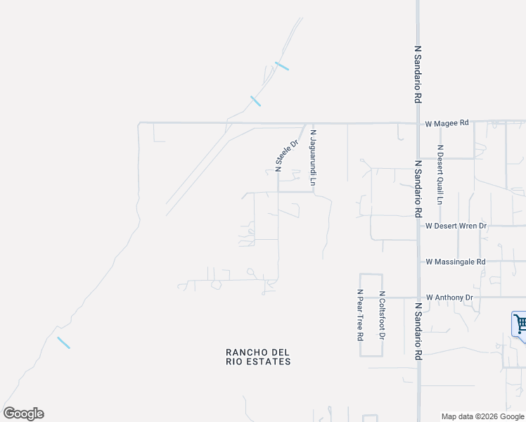 map of restaurants, bars, coffee shops, grocery stores, and more near 7731 North Steele Drive in Tucson