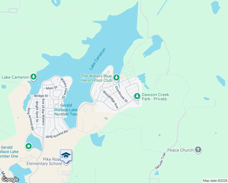 map of restaurants, bars, coffee shops, grocery stores, and more near 124 Northlake Street in Pike Road