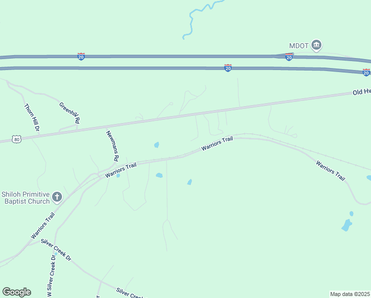 map of restaurants, bars, coffee shops, grocery stores, and more near 156 Columbus Road in Vicksburg