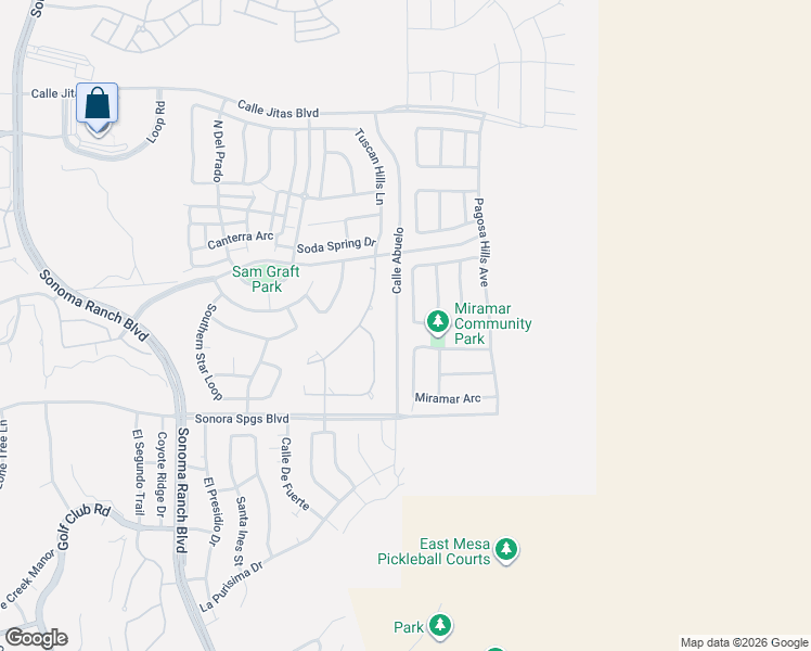 map of restaurants, bars, coffee shops, grocery stores, and more near 4451 Maricopa Circle in Las Cruces