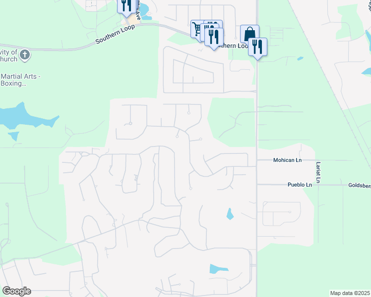 map of restaurants, bars, coffee shops, grocery stores, and more near 395 Saint Charles Boulevard in Shreveport