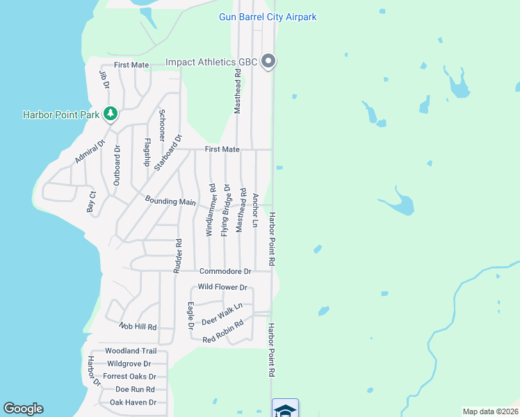 map of restaurants, bars, coffee shops, grocery stores, and more near 238 Anchor Lane in Gun Barrel City